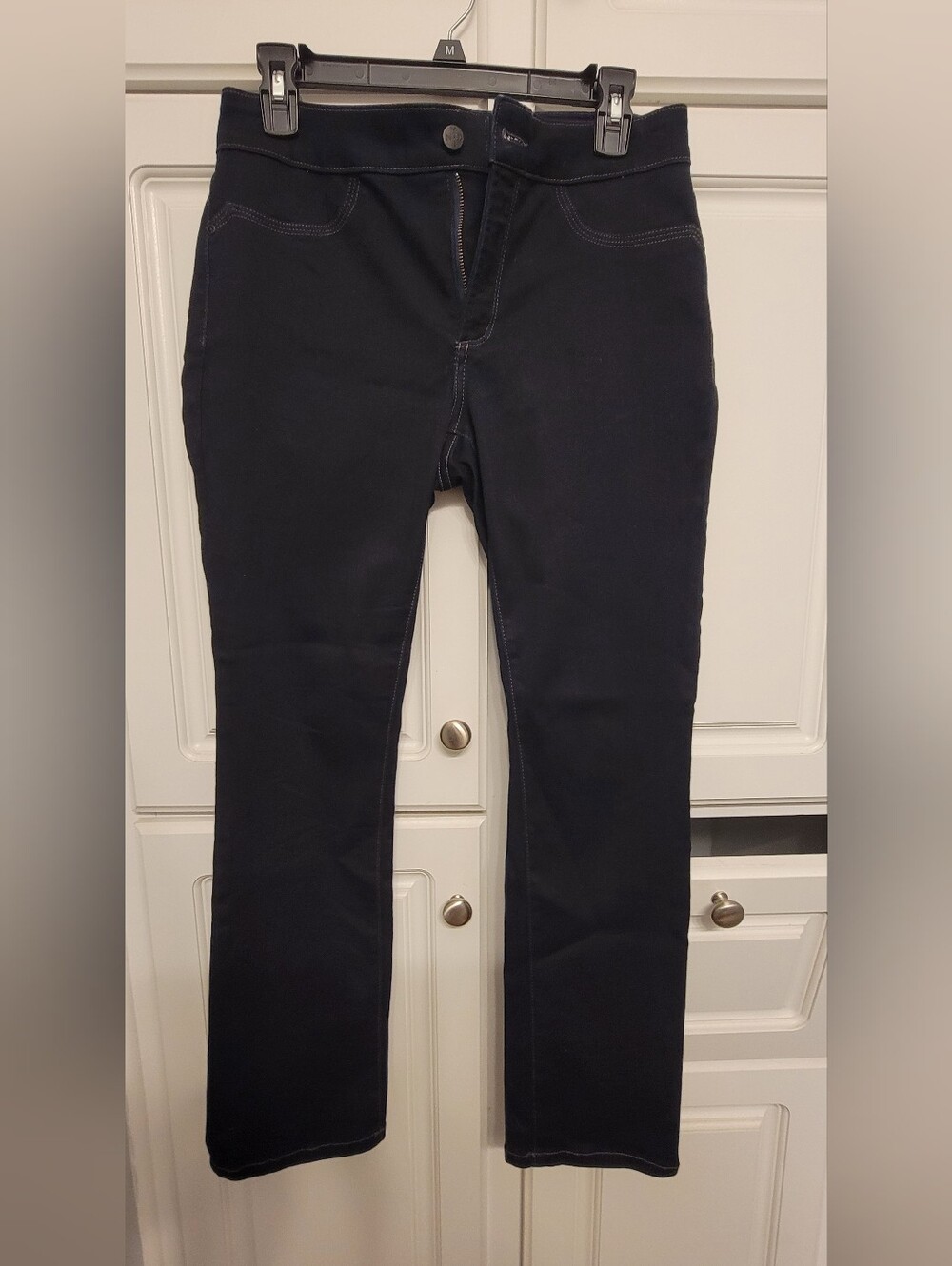NYDJ Women's Straight-Leg Dark Blue Stretch Jeans